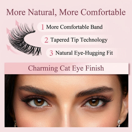 ⏱️ 3-Second Lash Hack! ✨ No Glue, No Mess. Self-Adhesive Lashes That Actually Stay On!