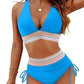 ⏳Last Day Promotion 50% OFF⛱️2026 High Waisted Tummy Control Color Block Bikini Sets