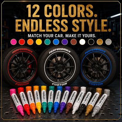 ✏️🔧 50% OFF! Oil-Based Waterproof Tire Marker Pen – 12 vibrant colors, waterproof & fade‑resistant. Perfect for tires, metal, glass & DIY crafts – bold marks that last! 🎨🚗