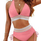 ⏳Last Day Promotion 50% OFF⛱️2026 High Waisted Tummy Control Color Block Bikini Sets