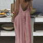 💃LAST DAY SAEL 50% OFF!!✨Women's Solid Color Cami Lounge Dress, Elegant Sleeveless Long Dress for Summer, Ladies Sleepwear for Indoor Wear💕