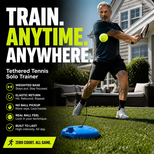 ⏰🔥LIMITED TIME 50% OFF! 🎾 Portable Solo Tennis Trainer Rebounder – Improve Your Game Anywhere, Anytime 💪✨