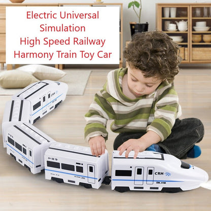 💖2025 Merry Christmas Sale🚅Electric Universal Simulation High Speed Railway Harmony Train Toy