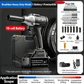 🔧50% OFF!⚡Cordless Brushless Impact Wrench 1/2 Inch, High Torque, 2x Battery Fast Charger🛠️