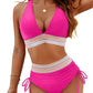 ⏳Last Day Promotion 50% OFF⛱️2026 High Waisted Tummy Control Color Block Bikini Sets