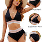 ⏳Last Day Promotion 50% OFF⛱️2026 High Waisted Tummy Control Color Block Bikini Sets