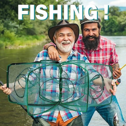 🚨 🚨 Automatic folding net for anglers – reinforced nylon fishing net, landing net with telescopic handle 🎣✨