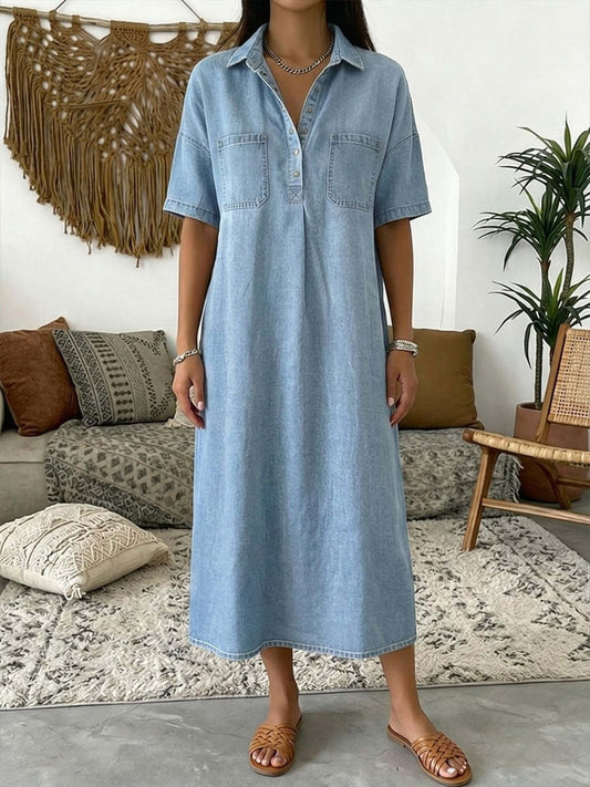 ⚠️ Too tired for fashion? This  shirt dress looks polished effortlessly. Chic without the stress! ✨👗