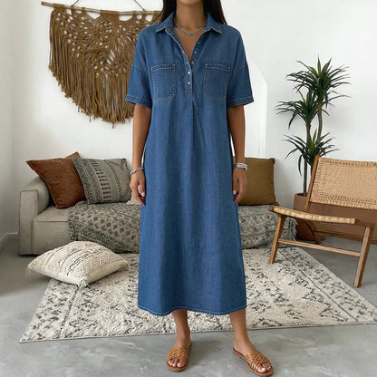 ⚠️ Too tired for fashion? This  shirt dress looks polished effortlessly. Chic without the stress! ✨👗