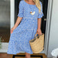 🎁 Hot Sale🎁50%OFF💥Round Neck Polka Dot Print Midi Dress