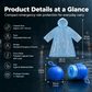☔Mini Ball Raincoat with Keychain – Compact Disposable Rain Poncho Helps Protect from Sudden Showers, for Hiking, Festivals, Travel ✨