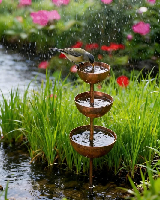 🐦Final Hours Flash Sale $23.8!!⚡ Rain Catcher - Plant Support 🌧️Metal Garden Ornament