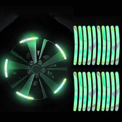 🔥Hot Sale 50% OFF🔥 Reflective Wheel Rim Stickers – Helps Enhance Night Visibility, Self-Adhesive & Waterproof, for Car, Motorcycle, Bike Rims 🌙