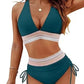 ⏳Last Day Promotion 50% OFF⛱️2026 High Waisted Tummy Control Color Block Bikini Sets