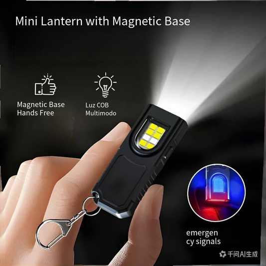 Mini Keychain Flashlight with Magnetic Base