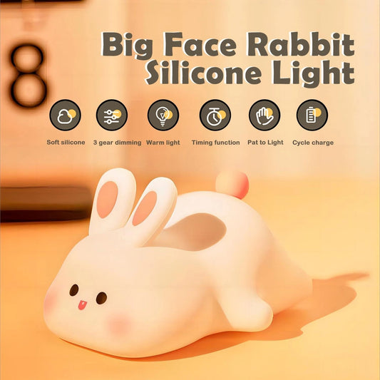 Big Face Rabbit Silicone Night Light