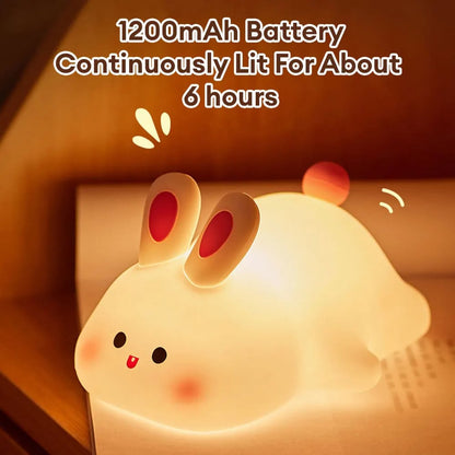 Big Face Rabbit Silicone Night Light