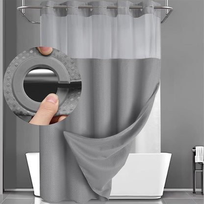 🔥Hot Sale 50% OFF🔥 Waffle Shower Curtain – Hotel Style, 180GSM, Water-Repellent, 183*190cm🚿