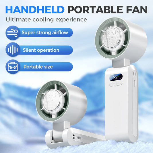❄️💨 Handheld Cooling Fan with Ice Mist – 3-speed settings, mist cooling – Pay on delivery ⚡✅