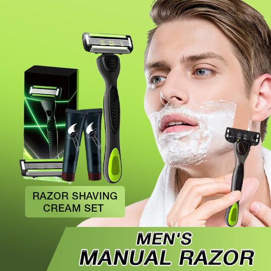 Men's Manual Razor Shaving Cream Set