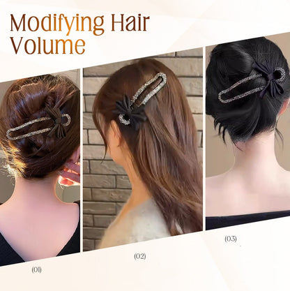 🔥Buy 1 Get 1 Free | Sparkling Elegant Black Bow Hair Clip for Updos