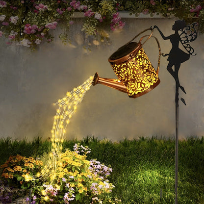 Outdoor Garden Solar Watering Can with Lights
