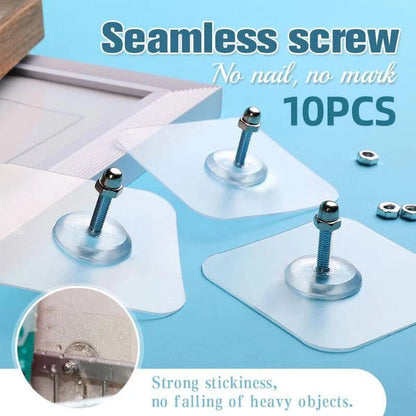 ✅ Buy 5     Get 5 FREE 💪 Strong adhesion 🔥Self Adhesive Hanging Wall Hook Screws