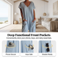 🔥2026 New Style🔥Casual Oversized V-Neck One-Piece Jumpsuit – Soft Fabric, Slim & Trendy