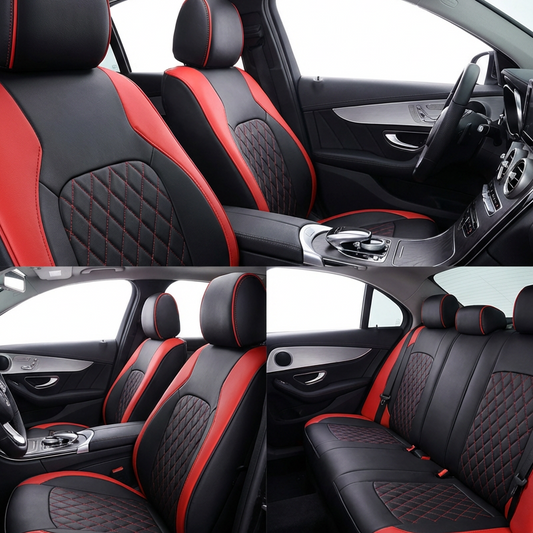 ⏳Time-Limited Special⏰9-Piece Universal Fit Leather Car Seat Cover Set
