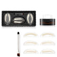 Instant adjustable eyebrow stamp with two-color brow powder