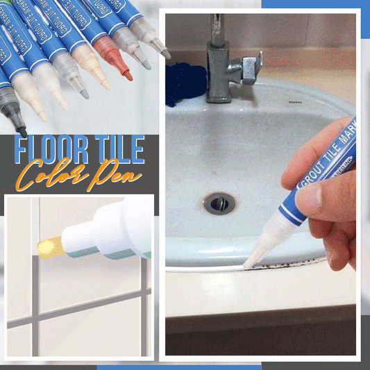 🔥Hot Sale 50% OFF🔥 Tile Grout Repair Coloured Pen – 5mm Tip, Waterproof, Anti-Mould, 11 Colors 🎨