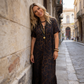 🐆 Buttery-Soft & Wrinkle-Resistant! V-Neck Leopard Maxi Dress – Flowy Floor-Length Silhouette ✨