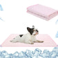 ❄️Give your furry friend a cool summer!🧊Pet Cooling Ice Silk Mat – Summer Cooling Pet Bed Pad for Dogs and Cats, Breathable Washable Sleeping Cushion for Indoor and Outdoor Use, Lightweight Cooling Crate and Sofa Pet Mat