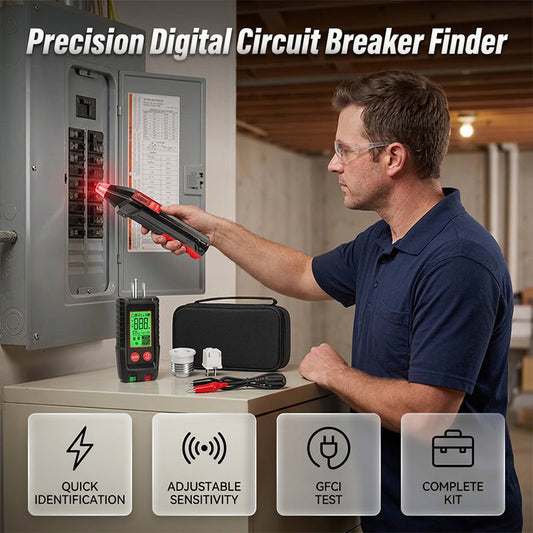 Digital Circuit Breaker Finder and Outlet Tester Kit