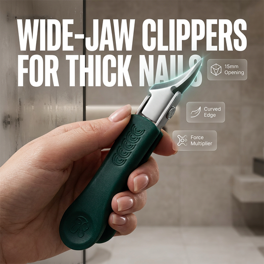Wide-Jaw Toenail Clippers for Thick Nails