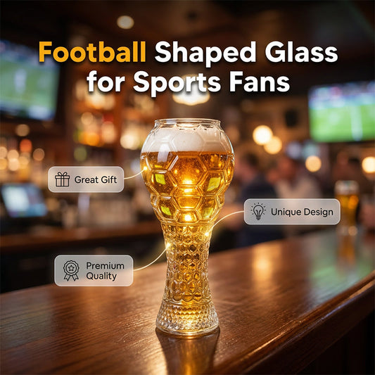 Football Shaped Glass for Sports Fans