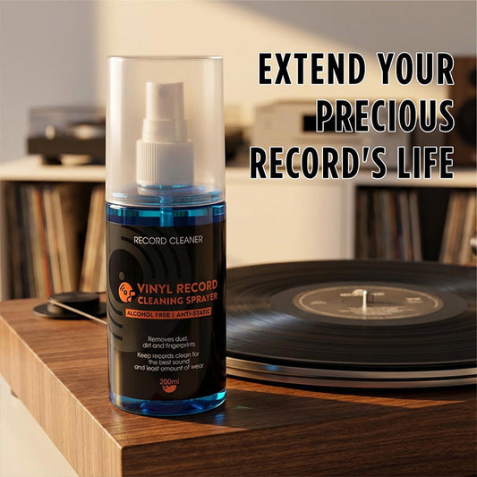 🎵 LIMITED-TIME 50% OFF! 💥 Anti-Static Vinyl Record Cleaning Spray – Dust Removal, Alcohol-Free, Easy Mist ✨