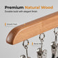 📢📢50% OFF !! ⏰ Husband’s ties & belts always tangled? Multi-Clip Wooden Hanger solves it in 10 seconds. 👔
