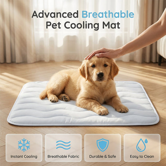 ⚠️ Is your fur baby overheating? This cooling mat saves overheating pets. Instant chill, zero stress! 🐶❄️
