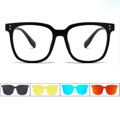 😎 Instant Street Style! 😎 Magnetic 3-in-1 Glasses. Switch lenses like a pro. Clear for work, reflective for brunch. ☕
