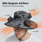 🛡️ Your Mobile Sunshade: Solar Fan Bucket Hat! 🛡️ Ditch the sweat! This hat's wide brim blocks UV rays while solar power keeps the breeze going all day. Work smarter, not hotter! ☀️🔋