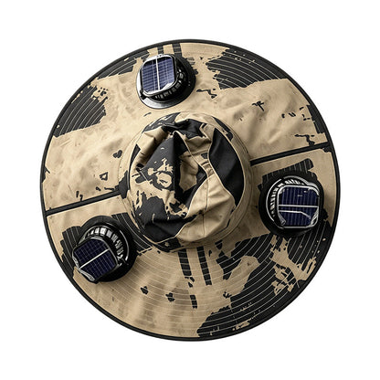 🛡️ Your Mobile Sunshade: Solar Fan Bucket Hat! 🛡️ Ditch the sweat! This hat's wide brim blocks UV rays while solar power keeps the breeze going all day. Work smarter, not hotter! ☀️🔋