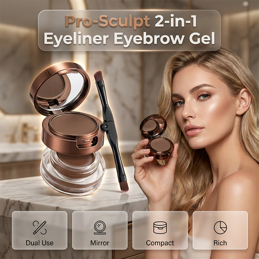 💧 Waterproof & Smudge-Proof! 2-in-1 Eyeliner & Brow Gel for a Flawless Look in Seconds. ✨