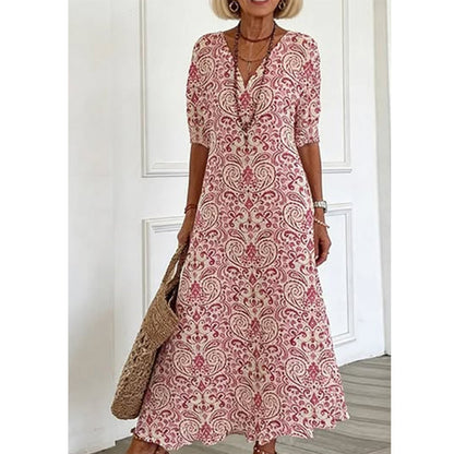 👗 LIMITED-TIME 50% OFF! ✨ Breeze Through Summer! Breathable V-Neck Maxi – Stay Cool. 🌸