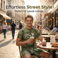 ⏳Time-Limited Special⏰Men's Casual Faux Denim Print T-Shirt & Shorts Set – Soft & breathable – Trendy denim look, perfect for summer or casual days 🩳✨