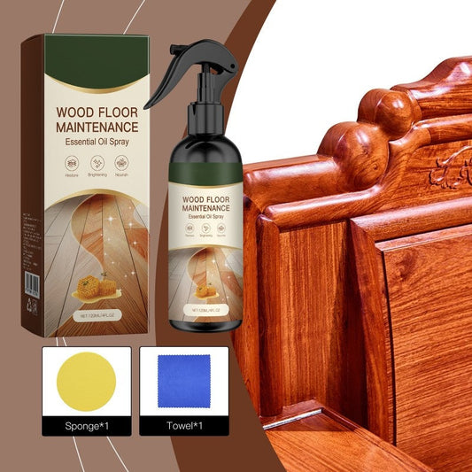 ✨ Clean, Nourish & Shine! Natural Beeswax Wood Floor Maintenance Spray – Deep Care in One Wipe 🧽