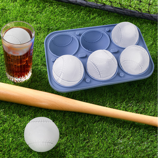 ⚾️ Perfect Stitch Detail! Flexible Baseball Ice Mold – Easy-Release Sphere for Whiskey & Cocktails ✨