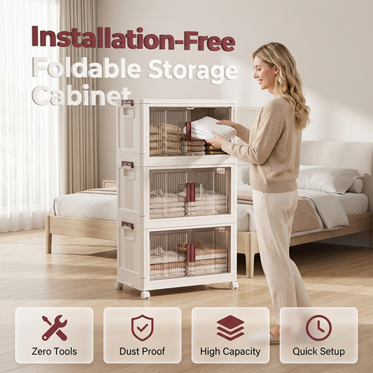 Large Capacity Collapsible Storage Bin with Lid