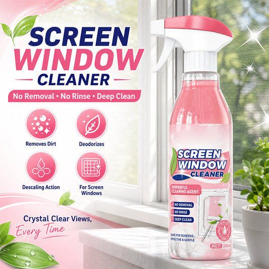 🔥Hot Sale 50% OFF🔥 Stop Removing Screens! No-Removal Window Cleaner – Spray, Wipe & Done.