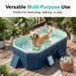 🏊‍♂️💦 Foldable family pool – no inflation, fast drain, compact storage!